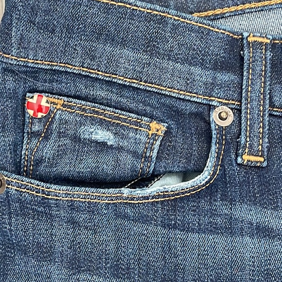 Hudson Super Skinny Mid-rise Distressed Crue Color Jeans- 26 W - Picture 9 of 16